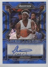 2022-23 Prizm Draft Picks College Penmanship Blue Ice 68/75 Abu Kigab Auto 1c9a