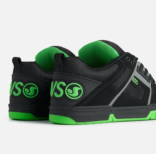 DVS Comanche Black Green Nubuck Skateboarding Trainers Sneakers FREE EARBUDS - Picture 3 of 8
