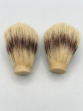 Pair Boar Bristle Shaving Brush Replacement Knots 21-22mm Wood Base DIY