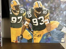 Gilbert Brown Print 16x40 Green Bay Packers Autographed Photo JSA COA