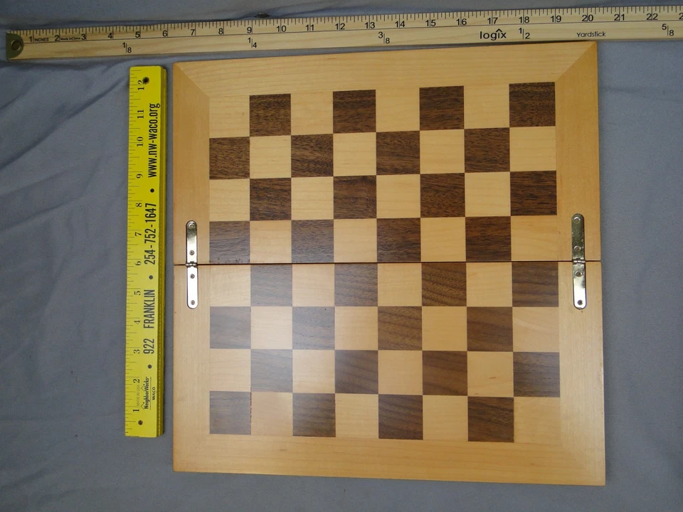 Vintage Levenger Wooden Multi Game Box Chess Backgammon Checkers Dominos Cards - Image 4 of 4