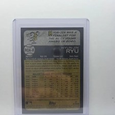 Ryu Hyun-jin Toronto Blue Jays Autographed Topps Baseball Card Official