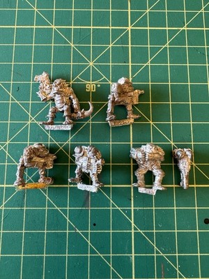 Warhammer 40k Ork Boyz (5) Metal OOP Rogue Trader Kev Adams Sculpts (e)
