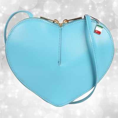 Florence Damen Umhängetasche Leder Herz Tasche türkis OTF846T3