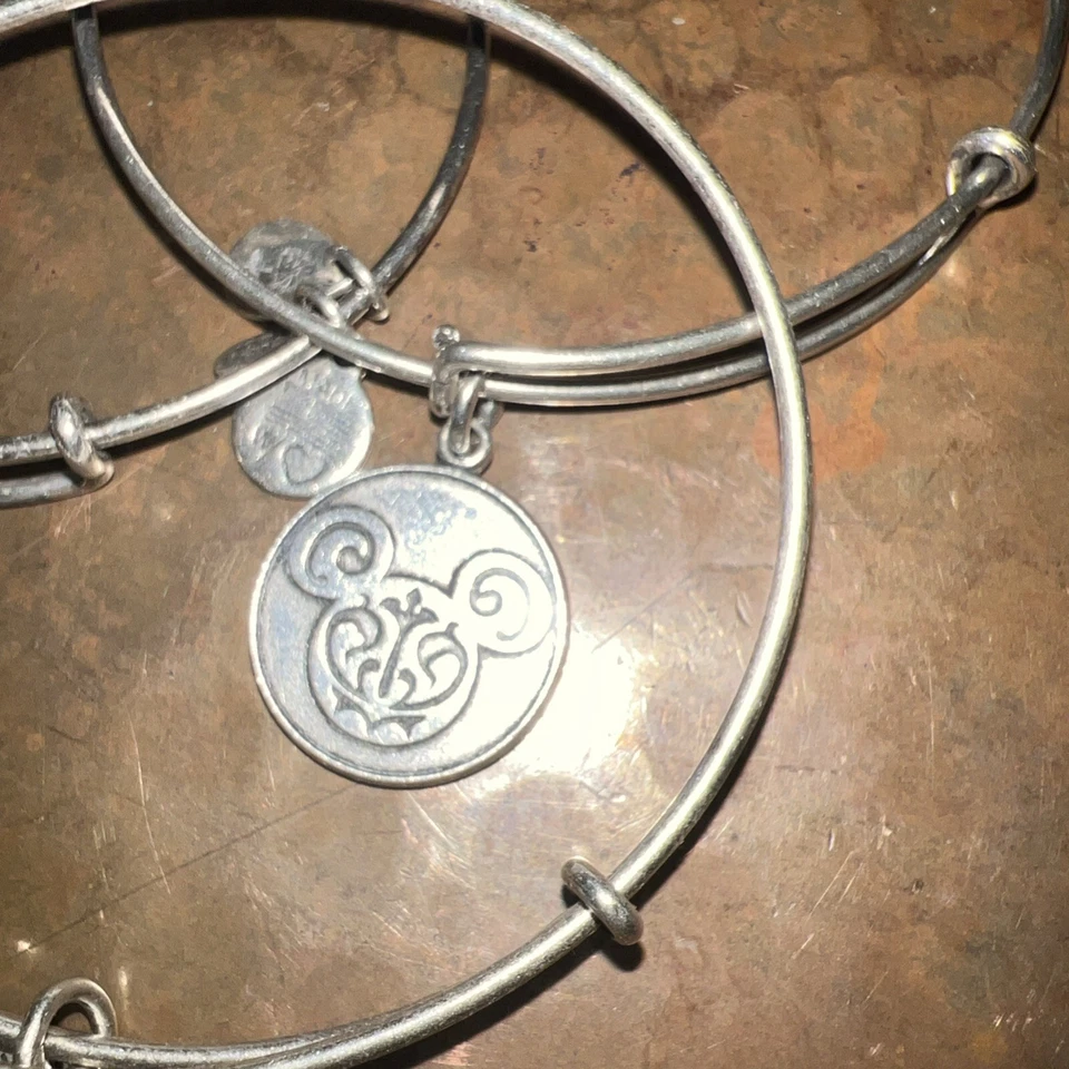 Alex and Ani Parques Disney Mickey Ears Filigrana, Sirenita, Castillo Juego de 3 Foto 3 de 4