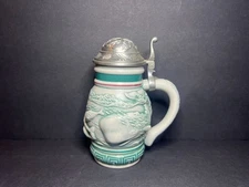 VTG 1992 Avon Porcelain & Pewter Nautical Endangered Species Sperm Whale Stein