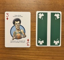 Sidney Wicks Boston Celtics Hero Decks Playing Card Three Of Diamonds