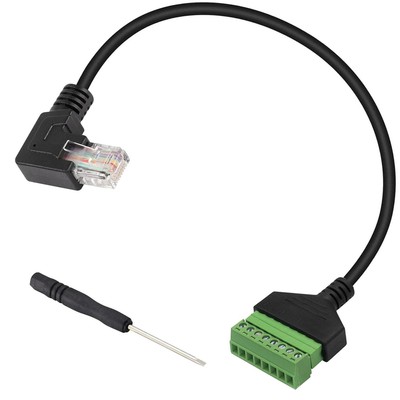 RJ45 Stecker auf 8 Pin Schraubklemme, RJ45 /8P 8C Ethernet Kabel Extender RJ45 auf