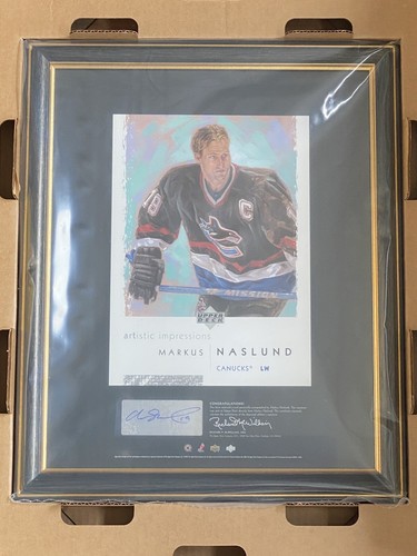 Markus Naslund 2002-03 Upper Deck Artistic Impressions Autograph Framed 17" X 14 - Picture 2 of 6