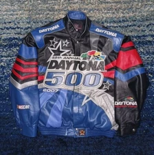 JH Design '07 Daytona 500 NASCAR Leather Jacket Limited Edition 11/100 Mens 3XL