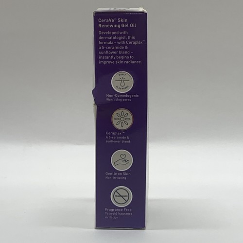 2x CeraVe Skin Renewing Gel Oil Face Moisturizer Fragrance 1.0 oz - Picture 5 of 6