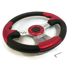 Universal 13 Steering Wheel Red Black Formula Gt For All-terrain Vehicle Atv