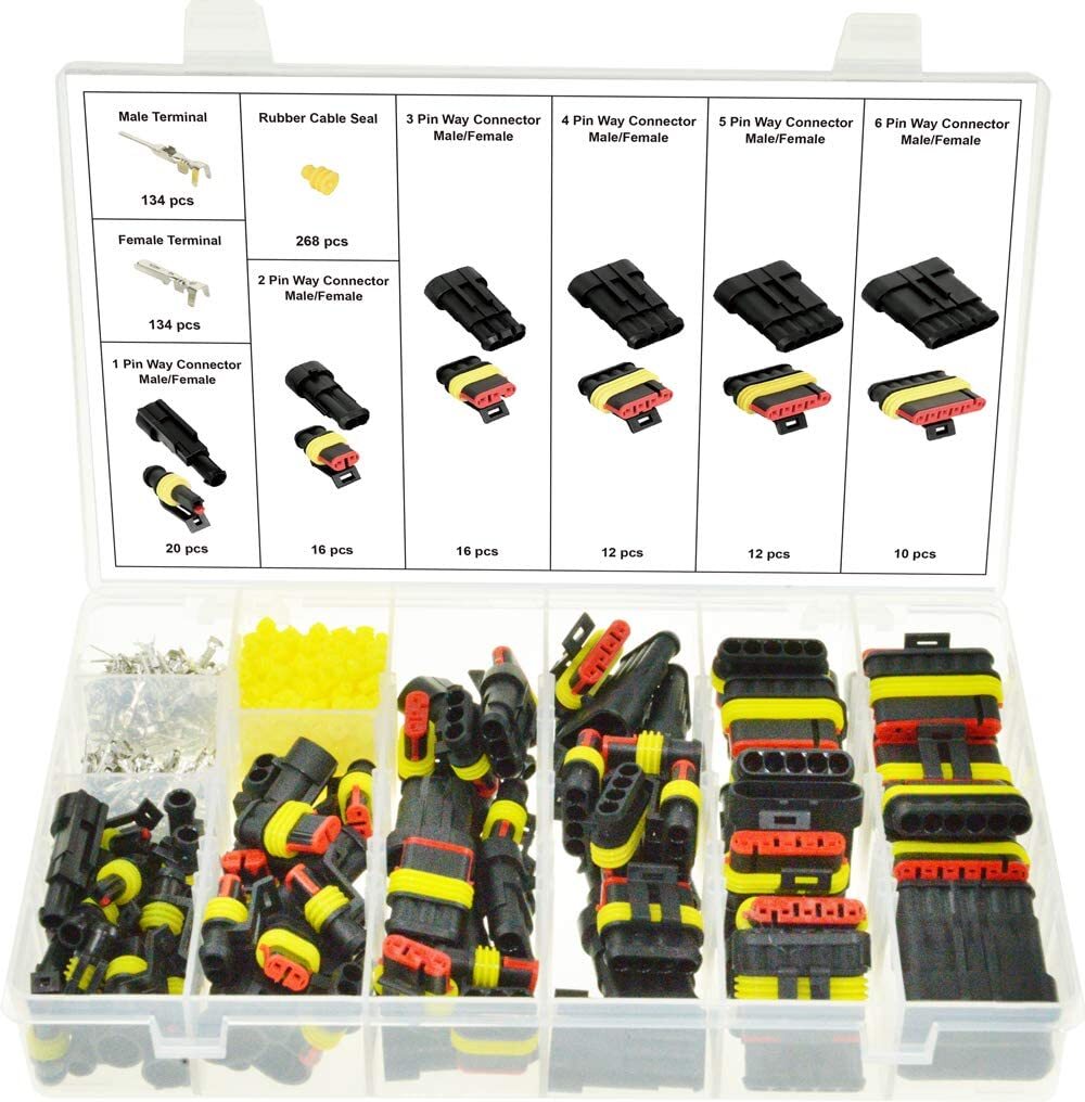 708 Stück KFZ Stecker Steckverbindung Set, 1-6 Polig Auto Kabel