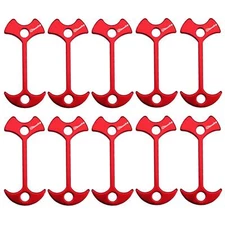 10pcs Fishbone Tent Stakes Pegs Lengthen Deck Nail Anchor Stopper Guyline Tensio