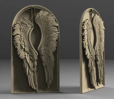 3D STL Model ANGEL WINGS for CNC Router 3D Printer Engraver Carving Aspire