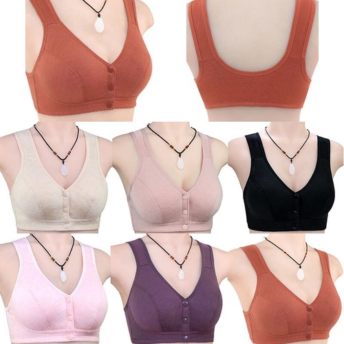 Reggiseno Push Up Senza Fili Con Chiusura Frontale In Cotone Bralette