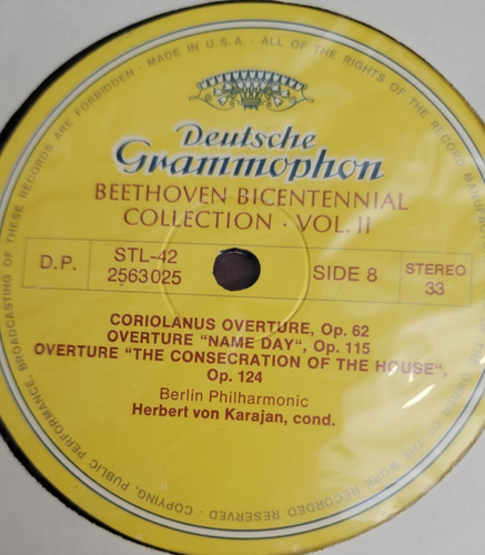 BEETHOVEN BICENTENNIAL COLLECTION SYMPHONIES OVERTURES PART TWO VOL. II LP VINYL - Picture 10 of 12