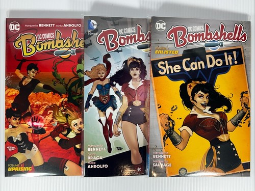 DC Comics Bombshells #1-3 TPB (Reprints #1-18) Zatanna Batwoman DC 2016 NM