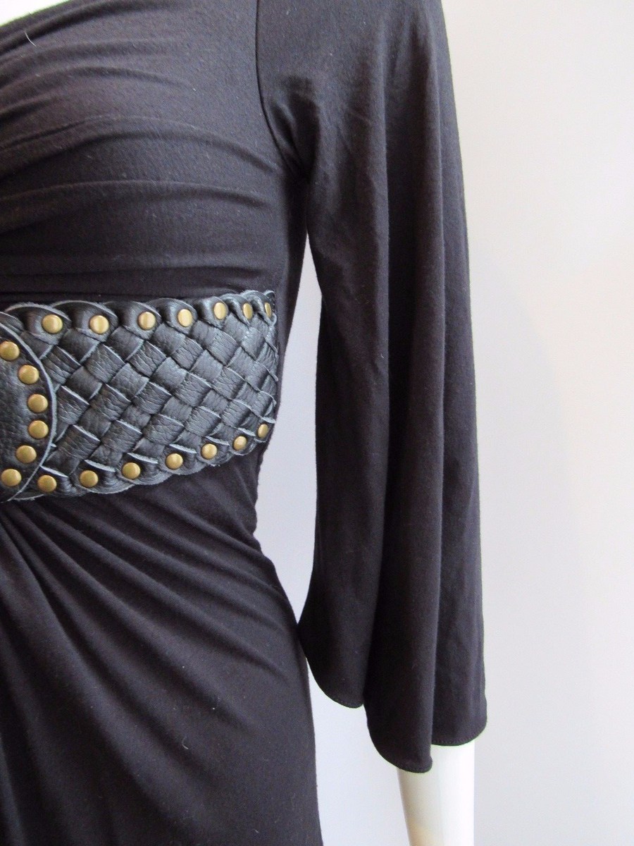 Sky Brand Clothing Black Ruched Belted Dress Size XS | eBay