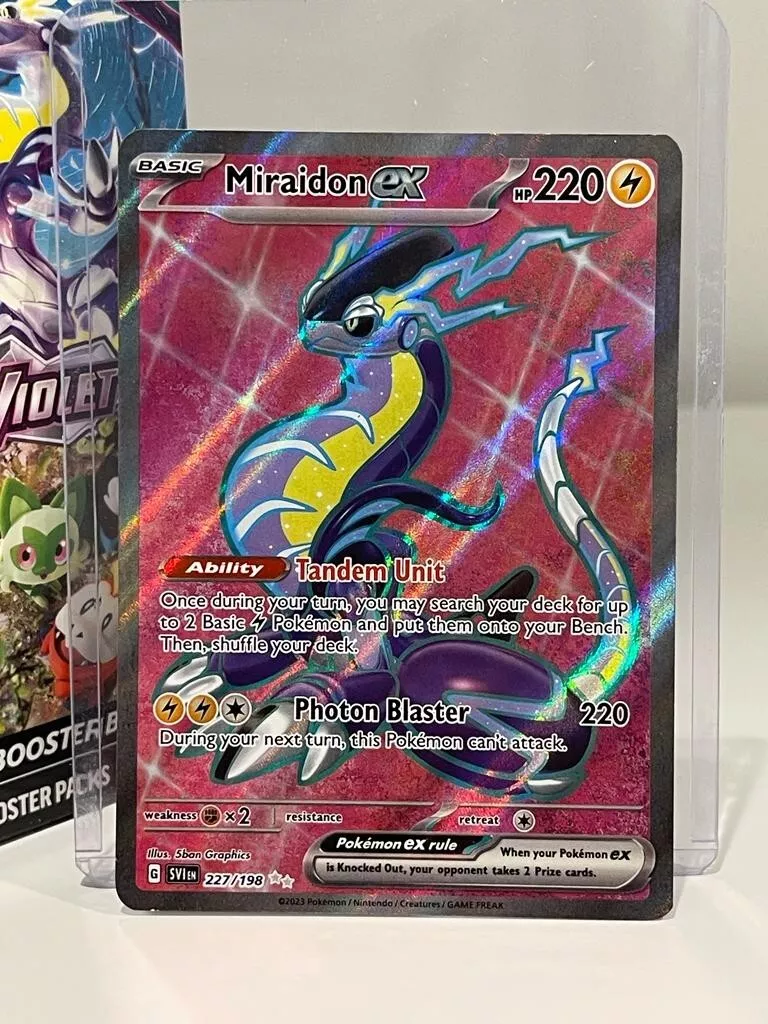 Pokemon - Miraidon ex 227/198 - Scarlet & Violet - Ultra Rare - Holo Full  Art