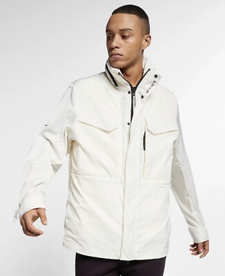 NIKE SPORTSWEAR TECH PACK, SIZE L, 3-IN-1 JACKET, OFF WHITE- GREY/WHITE VEST,NWT