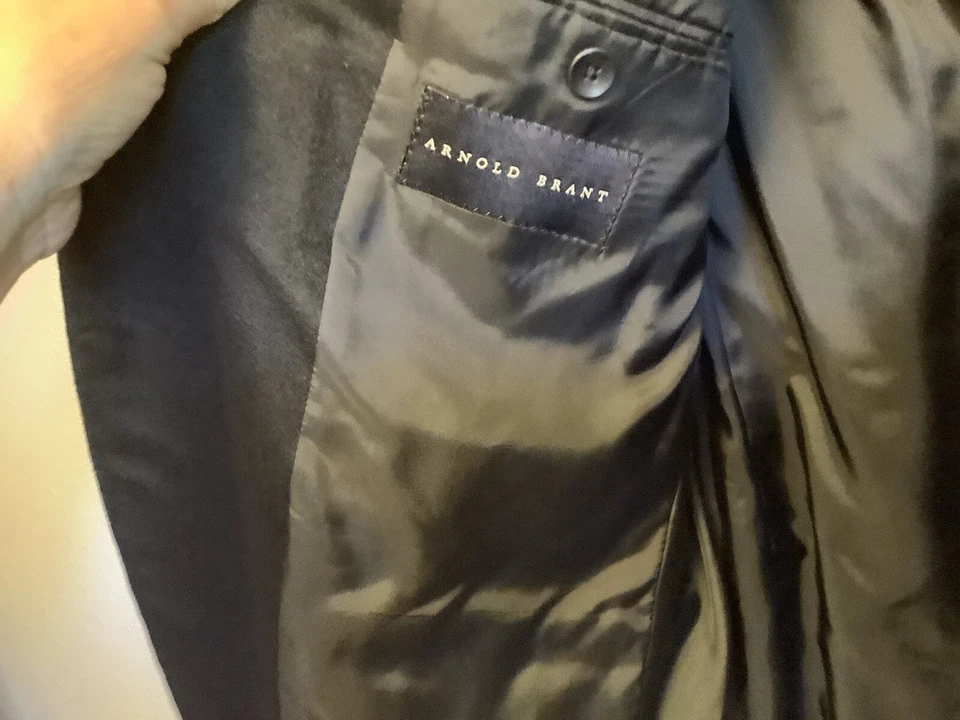 Blazer de cachemir Loro Piana para hombre negro 2 botones cepillado Arnold Brant Canadá Foto 4 de 4