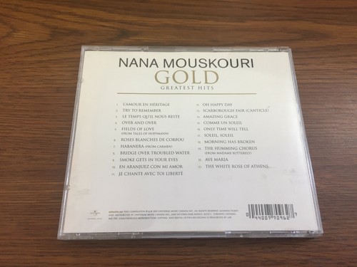 Gold: Greatest Hits de Nana Mouskouri (CD, marzo de 2003, universal/polígrama) - Imagen 2 de 4