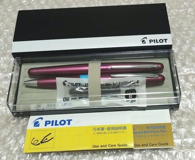 Brand New & Unused PILOT COCOON Fountain Pen (Fine Nib) & Ballpoint Pen Bordeaux