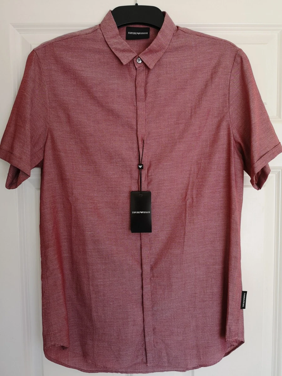 Mens armani short sleeve shirts sale