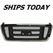 NEW Chrome and Black Front Grille For 2004-2008 Ford F-150