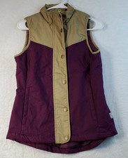 Magellan Vest Womens Size Xs Purple Cotton Sleeveless Pockets Logo Full Zipper