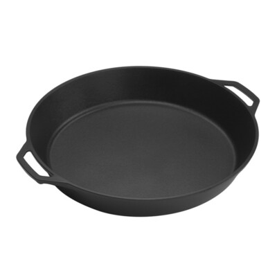 LODGE LOGIC Gusspfanne mit 2 Griffen Bratpfanne Ø 25, 30, 44 cm Pfanne Gusseisen
