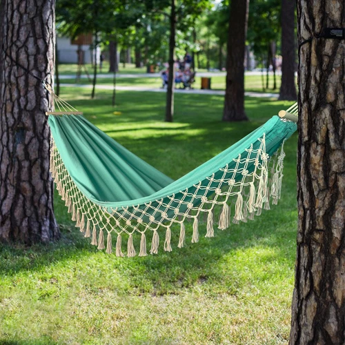 Boho Hammock Camping Hammock Outdoor Hanging Swing Sleeping Garden Patio US - Picture 23 of 31