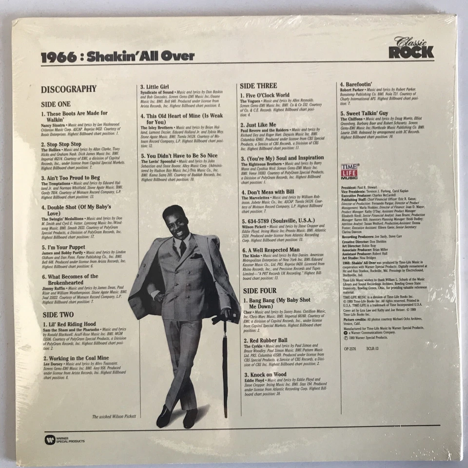 CLASSIC ROCK 1966 SHAKIN’ ALL OVER TIME LIFE VINYL 2-LP USA 1989 IN SHRINK MINT - Image 2 of 4