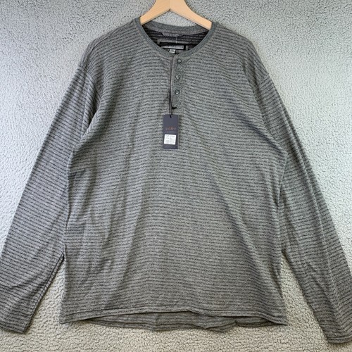 PD\u0026C Henley Shirt Size Extra Large Gray 