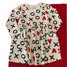 Hanna Andersson Super-Cute Girls "HEART" Skater Pocket Dress. 8 Y. Great Gift!
