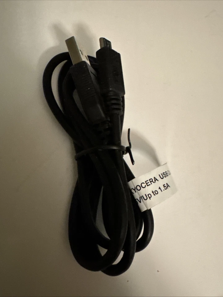 ¡Nuevos cables de carga originales Kyocera SCP-23SDC Micro USB 3,3 pies DC190822! 5V! Foto 3 de 4