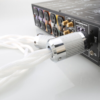 5N OCC HiFi Audio Stromkabel US EU AU Abbildung 8 Silber überzogenes Netzkabel