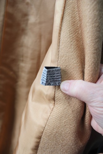 Gabardina vintage Weinberg Paris hecha en Francia beige 100 % lana para mujer - Imagen 6 de 10