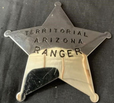 SILVER TERRITORIAL ARIZONA RANGER BADGE