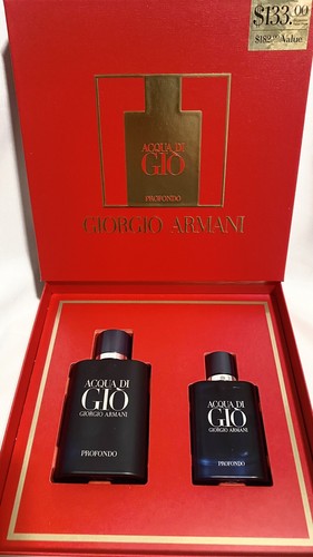 Giorgio Armani Acqua Di Gio Profondo 2 Pc Set Eau De Parfum Spray 75ml +  40ml 3614273614184 | eBay