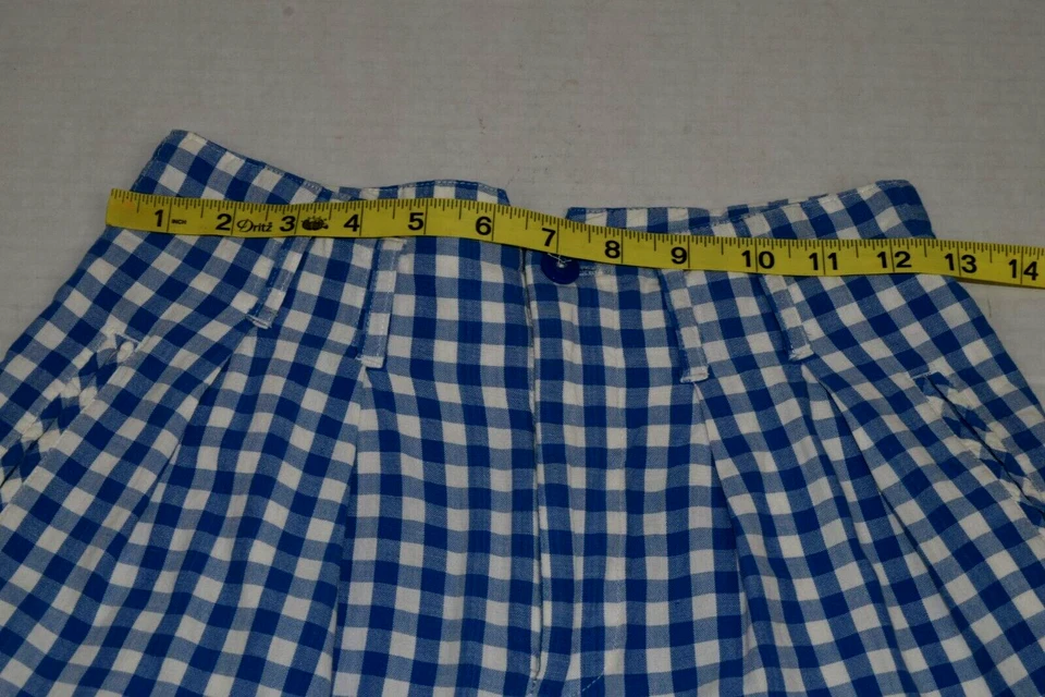 Vintage Shorts The Limited Size 2 90s Blue White Gingham High Waist Made USA - Image 4 of 4