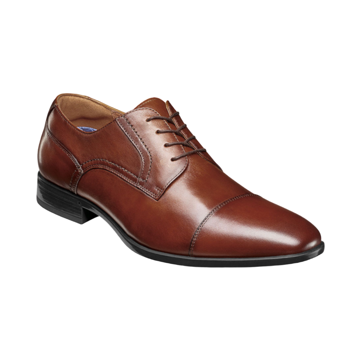 SAOLA Florsheim Zaffiro Cap Toe Oxford da uomo pelle cognac taglia 10 5 M US