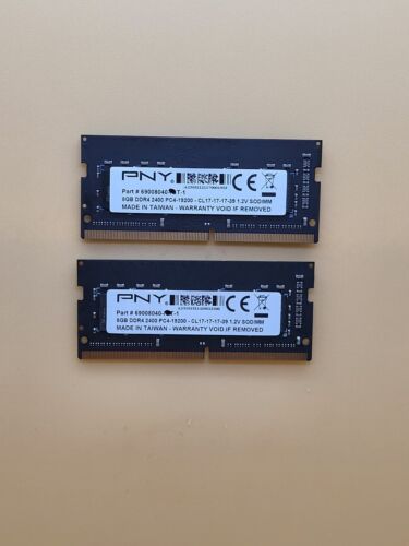 PNY 8GB x 2 Total 16GB  DDR4 2400 PC4-19200 CL17 1.2V SODIMM Laptop Rams - Picture 1 of 2