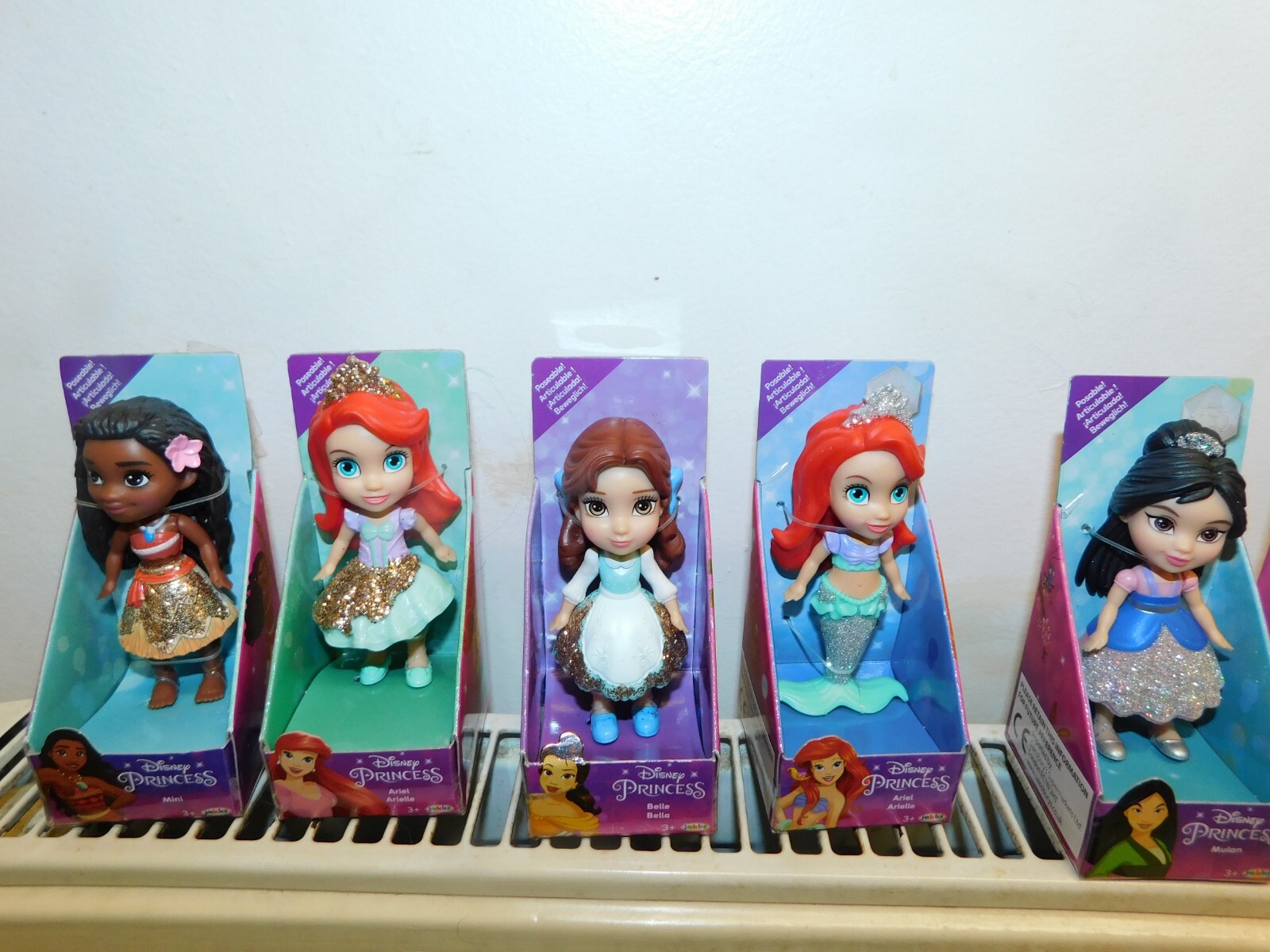 Disney Princess Mini Toddler Dolls 3 Inch Posable Dolls Bundle x 8