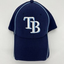 New Era Stretch Fit Hat Men's L/XL Blue Tampa Bay Rays Batting Practice 39Thirty