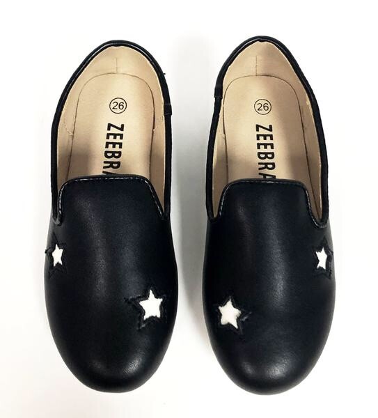 Zeebra Black and White Star Loafer 22