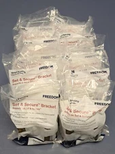 (20) Freedom Set & Secure White Vinyl  Fence Bracket - 73004620 (10 - 2-packs)