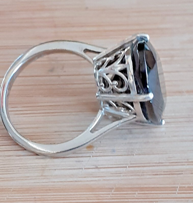 Chunky statement ring /925 sterling silver/Wt 6.6… - image 4