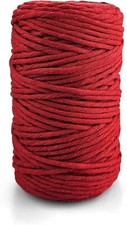 1x corda macramè colorata rosso 5 mm 100 m corda cotone singola ritorta corda